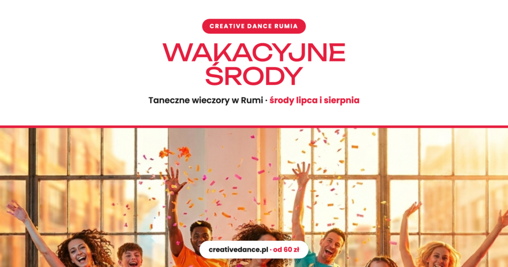 Wakacyjne środy taneczne w Rumi 2026 — zajęcia w lipcu i sierpniu